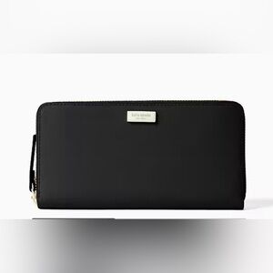 Kate Spade Black Large Zip-Around Wallet